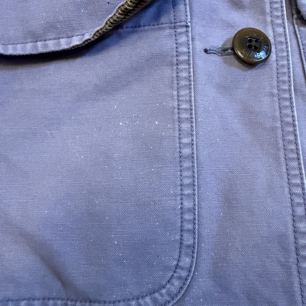 Vintage LL Bean Outdoor Flannel Lined Chore Coat Light Purple XS - Picture 4 of 9